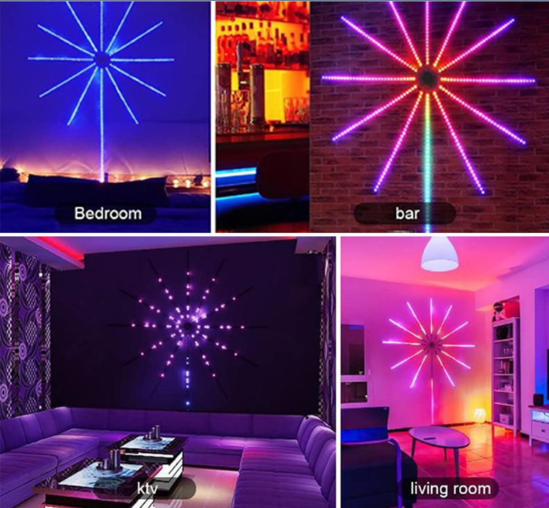 DIY APP Music Remote Pixel LED Light Strip Firework Dream Color For Christmas