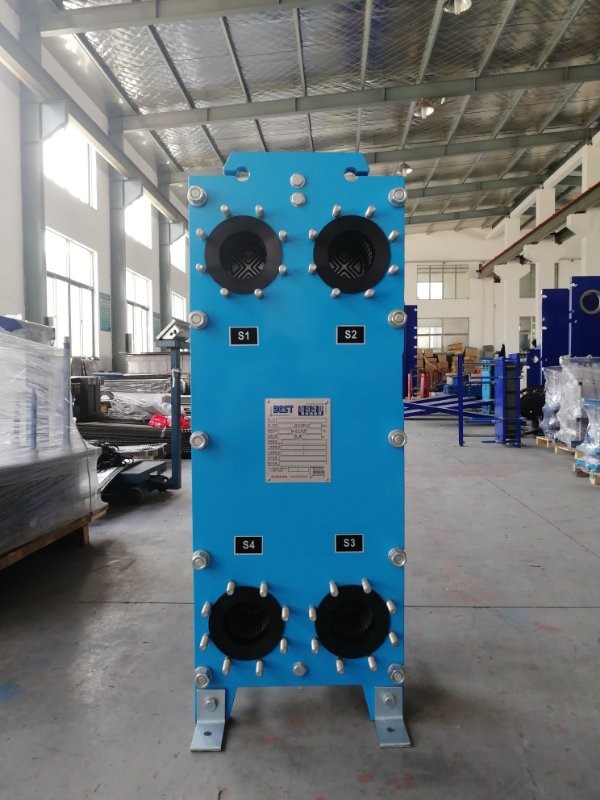 Supply high quality BT series blue color steel carbon frame gasket BEST plate heat exchanger for Swimming Pool