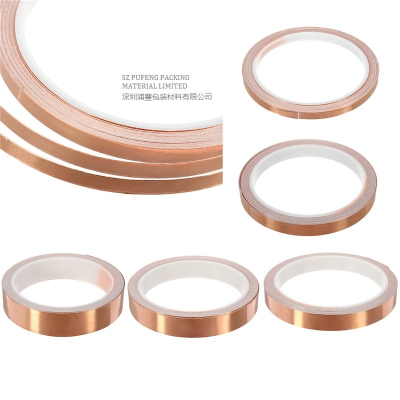 300cm 82FT Copper Tape EMI Shielding , Single Side Copper Insulation Tape
