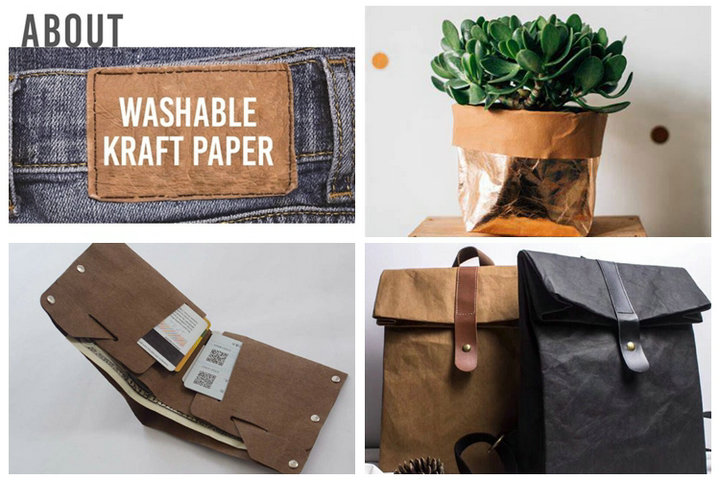 Colorful Fabric Washable Kraft Paper 0. 55mm to 0. 8mm In Roll For Handbag