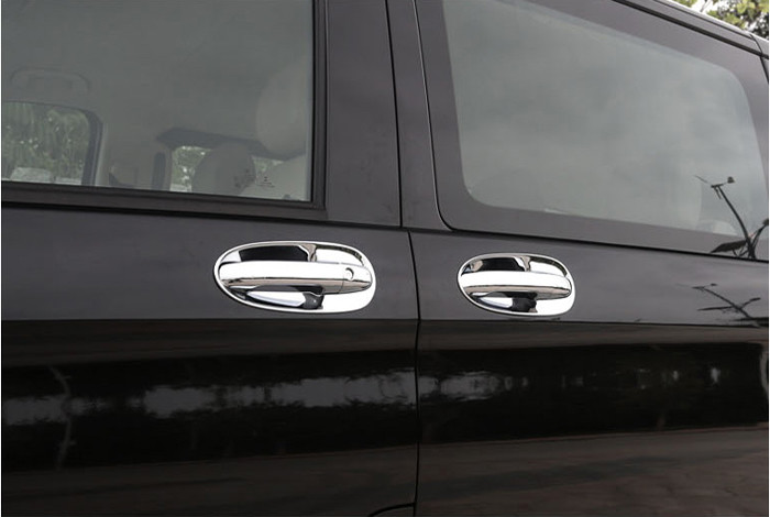 Benz Vito 2016 2017 Auto Body Trim Parts Door Handle Covers and Inserts Chrome
