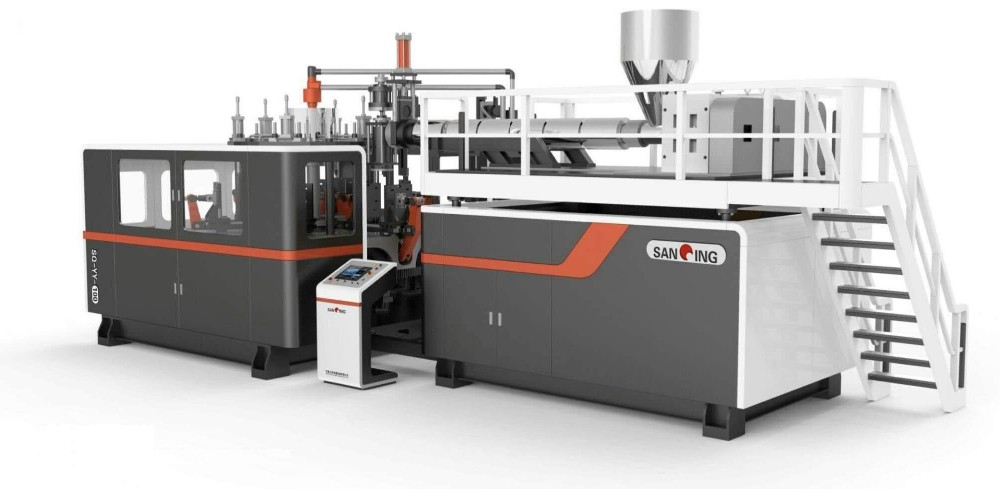 Full Servo High Speed Blow Molding Machine For 3-25l Buckets Bottles Barrels