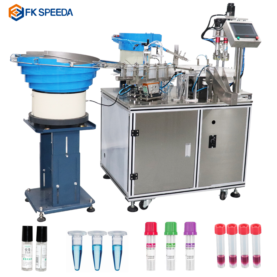 Autoamtic tube filling/capping machine for quantitative chemical liquid dropper bottle