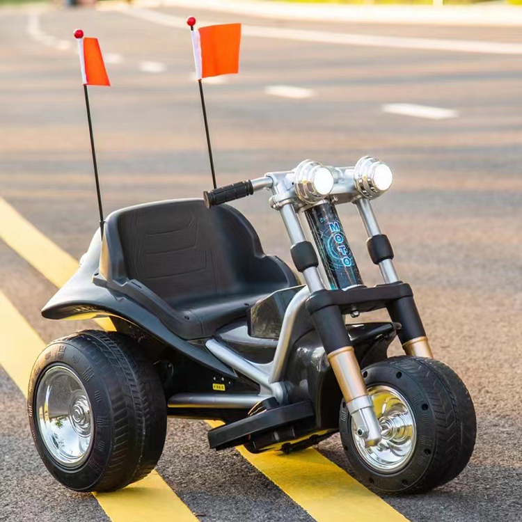 Dual-Drive 540 Motor 12V Electric 3 Wheels Off-Road Ride On Motorcycle Toy Car for Kids