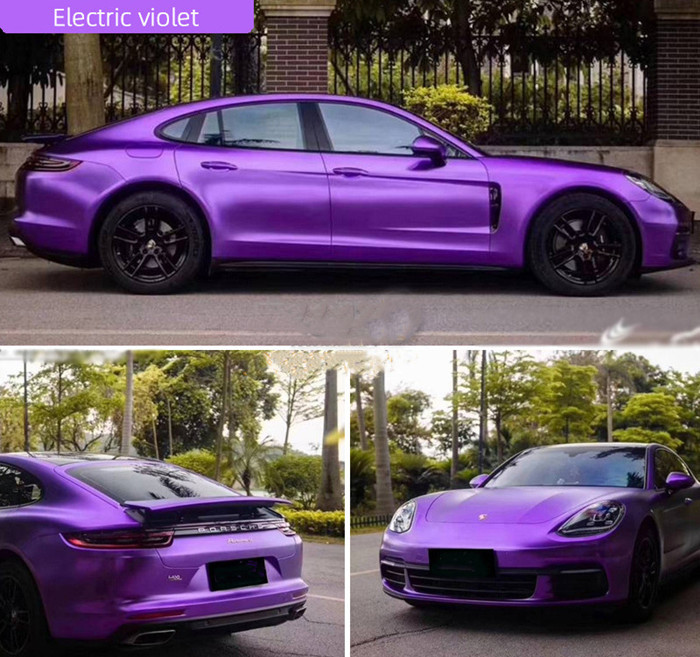 Bubble Free Electric Violet Car Wrap Film Self Healing Swipeable