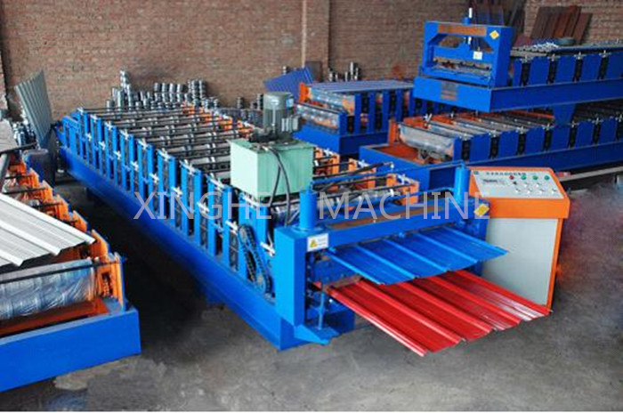 PPGI Steel Double Layer Roll Forming Machine For Making Factory Wall Panel