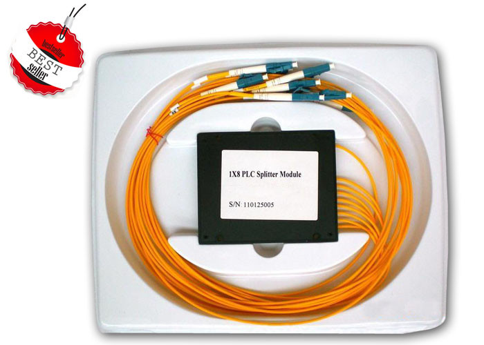 Low insertion loss, low PDL 1 × 32 PLC SC / APC Fiber Optic Splitter