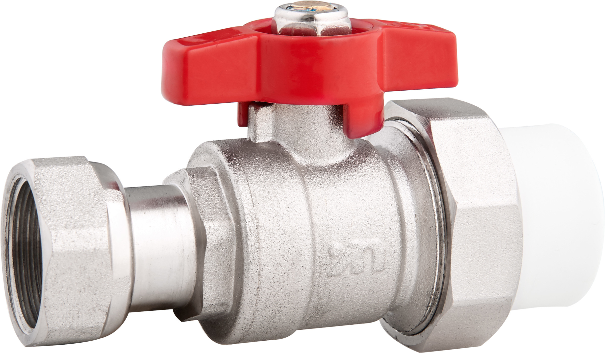 5201A Gas Stove Valve Brass Ball Valve DN20 for Heating System Hot Water Supply with PP-R Adapter x Flexible Female Nut