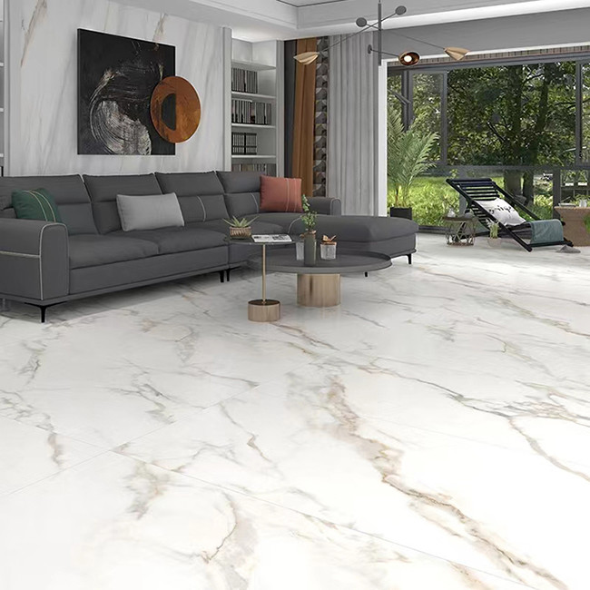 60x60 Carrara White Vitrified Glazed Ceramic Tile For Floor