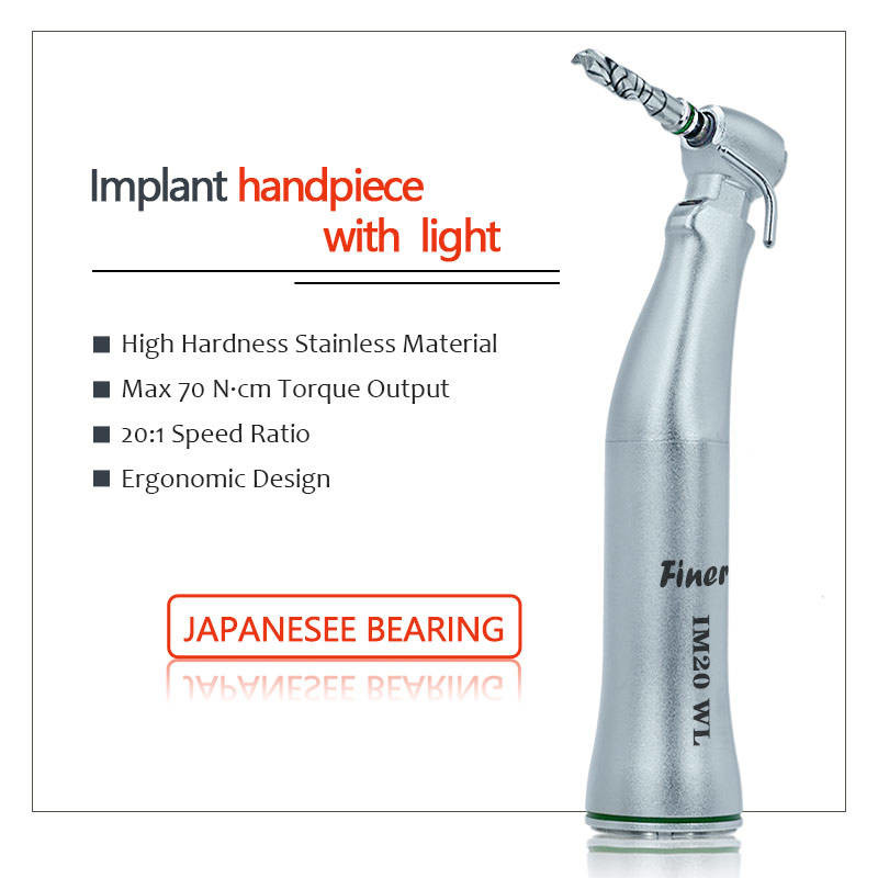 Fiber Optic Implant Handpiece 20 1 Contra Angle Stainless Steel Material