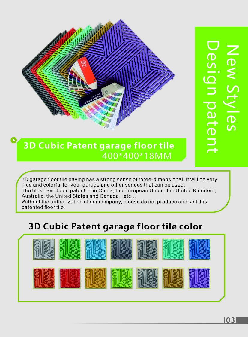 Colorful Garagetrac Floor Tiles Impact Resistant Polypropylene Garage Flooring