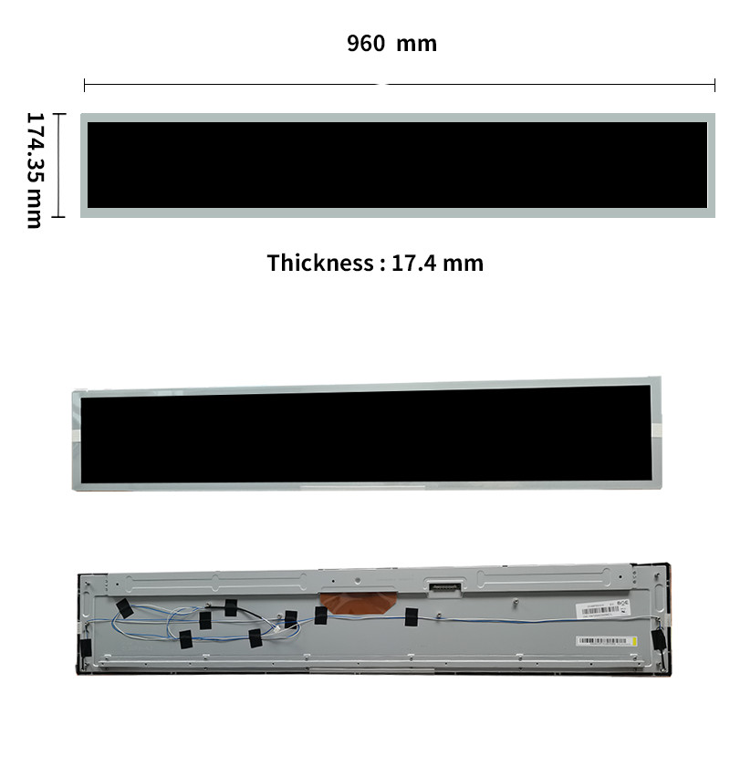 36.6 Inch LCD Panel Kit BOE DV366FBM-N10 Ultra Wide Thin LCD Panel 1920x290 LCD Display Panel Module 700nits