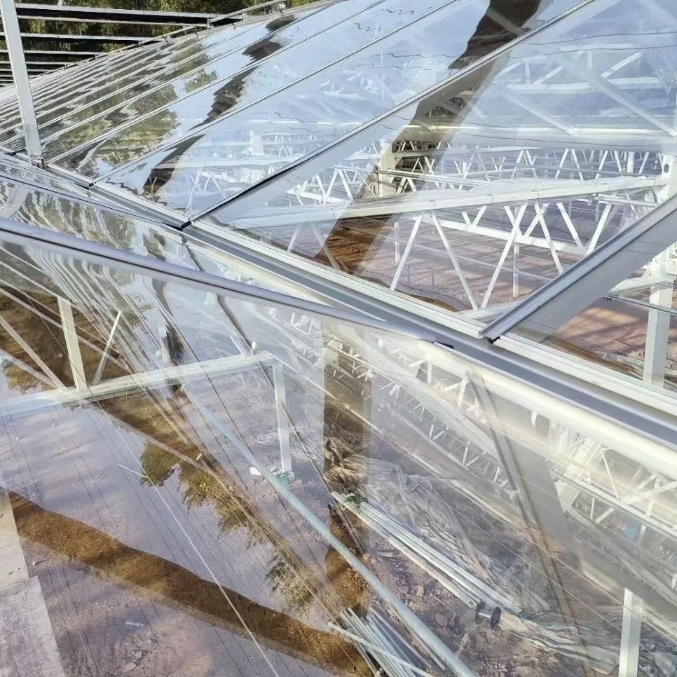 Good Light Transmission Glass Greenhouse Canopy