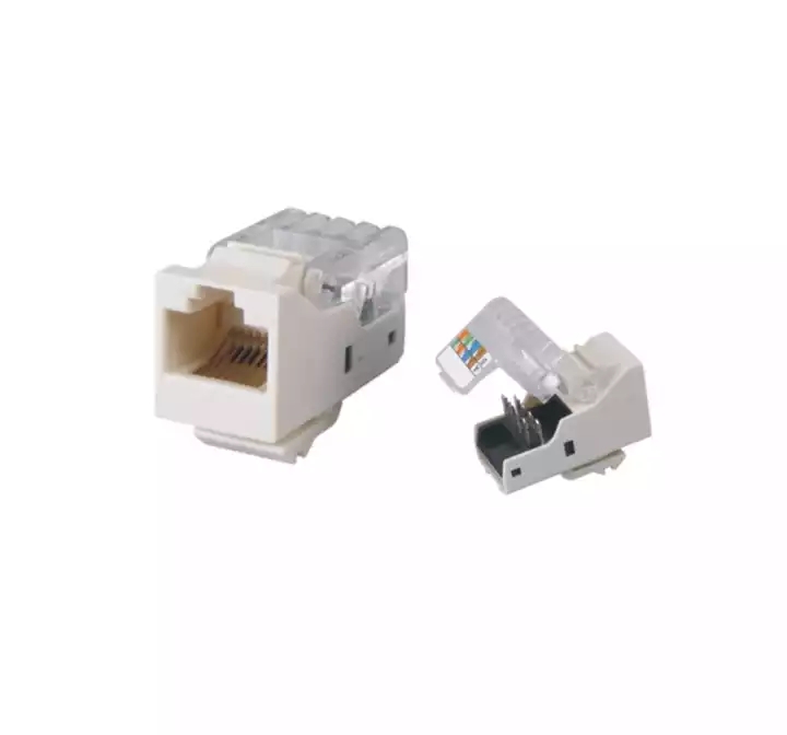 Category Cat3/Cat5e/Cat6/Cat6A Exact Cables Tolless Jack T568A/B Keystone Jack Computer RJ45 Modular Jack