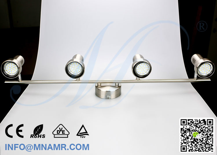 4x5W LED Ceiling Spotlight Fitting AC100-240V with Multi-Direction Adjustable Heads