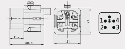 5Pin female insert
