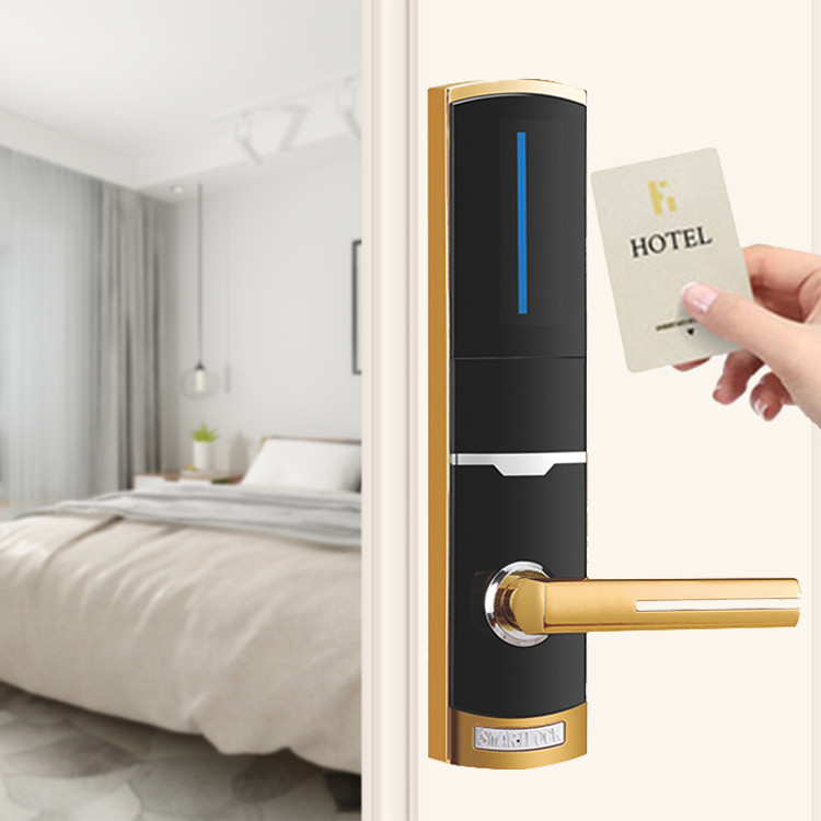 Zinc Alloy Intelligent Rfid Card Reader Door Lock Free Software