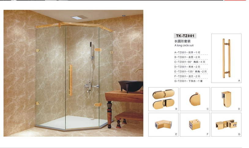 Hotel Bathroom Essential Modern SS304 Mirrored Sliding Shower Door for Renovation