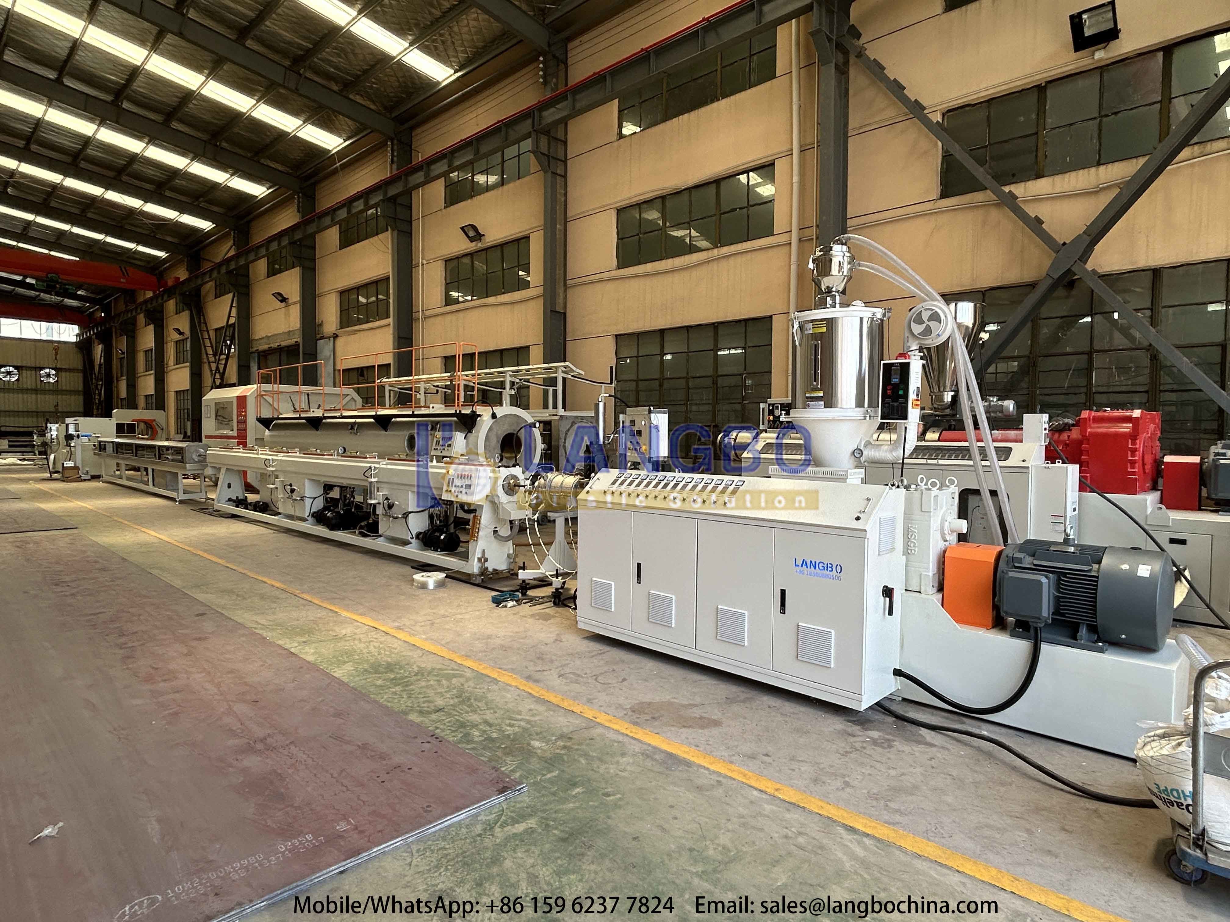 ABB Inverter Used In 16-110mm HDPE Pipe Extrusion Line With 65/33 Extruder