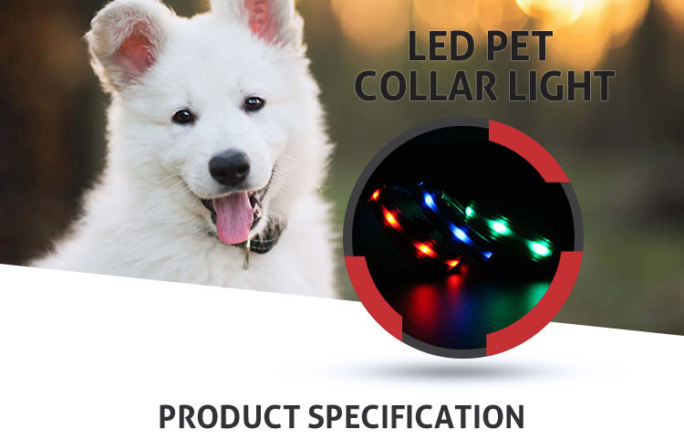 Eco - Friendly Nylon LED Dog Collar , Luminous Light Up Cat Collar