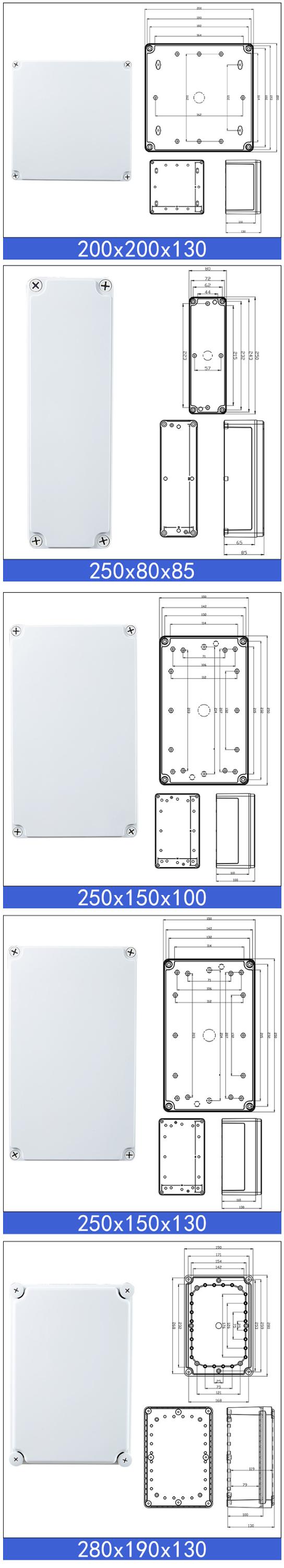 Customized IP67 high-end sealed waterproof junction box