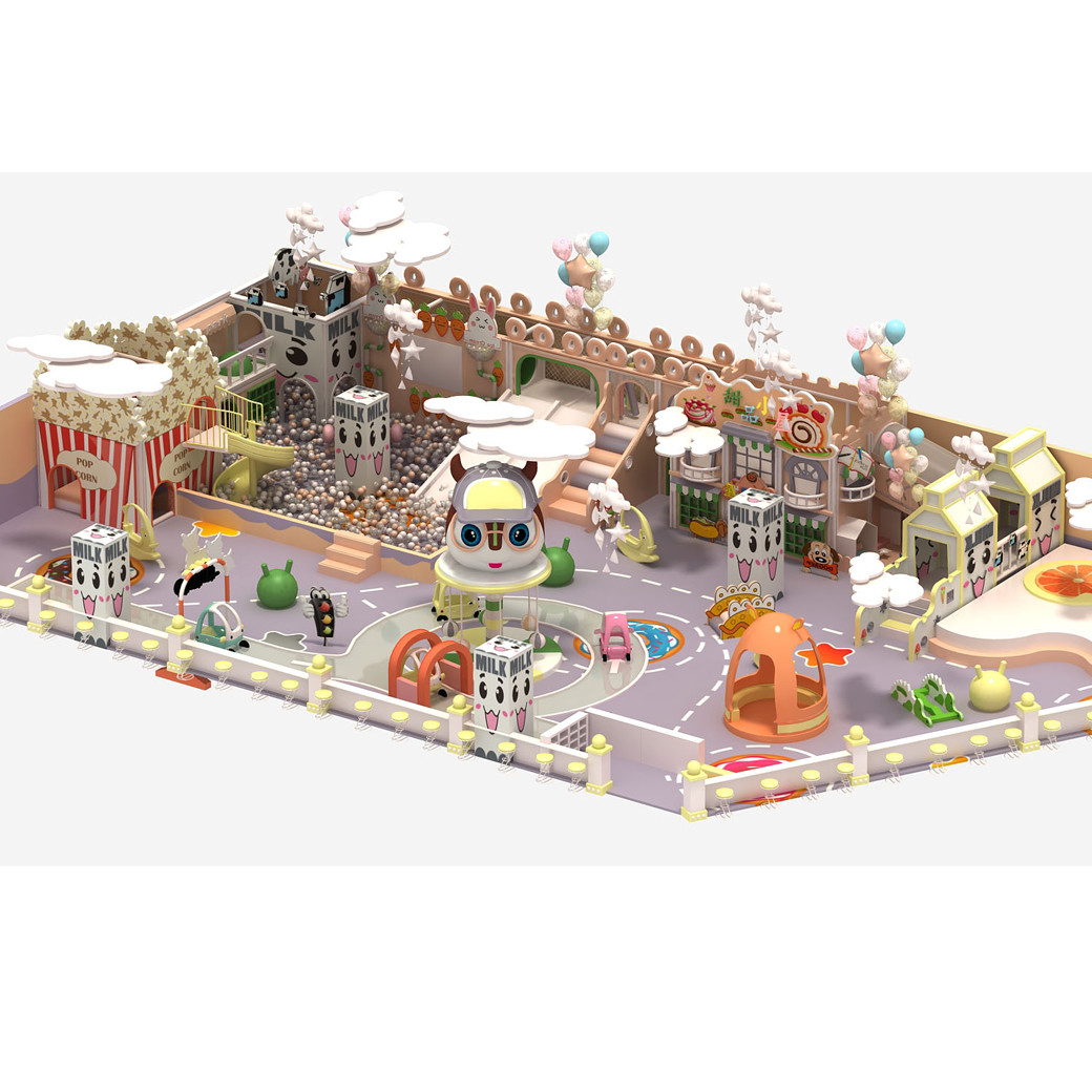 free custom made design kids indoor playground with trampoline