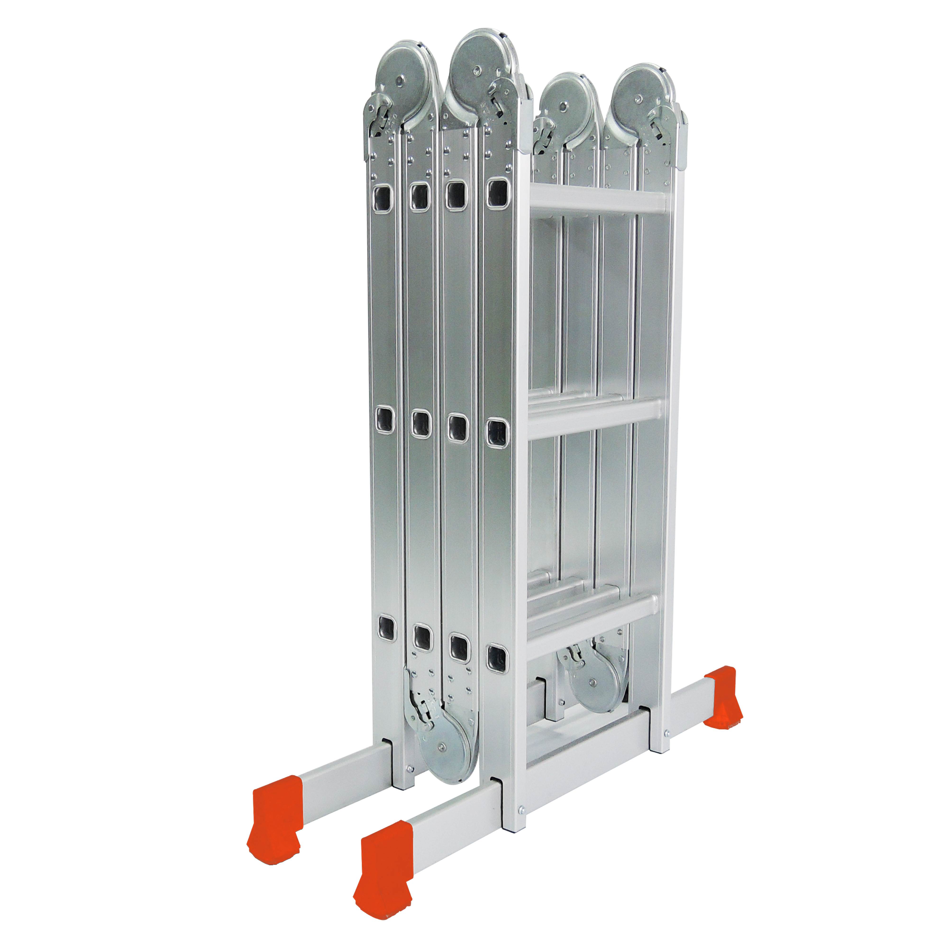 Durable 4x3 Collapsible Extension Ladder 150kg 330 Lb High Load Capacity