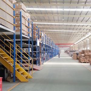Two Layer Metal Industrial Mezzanine Systems Upright Frame Size H4064 X D760mm