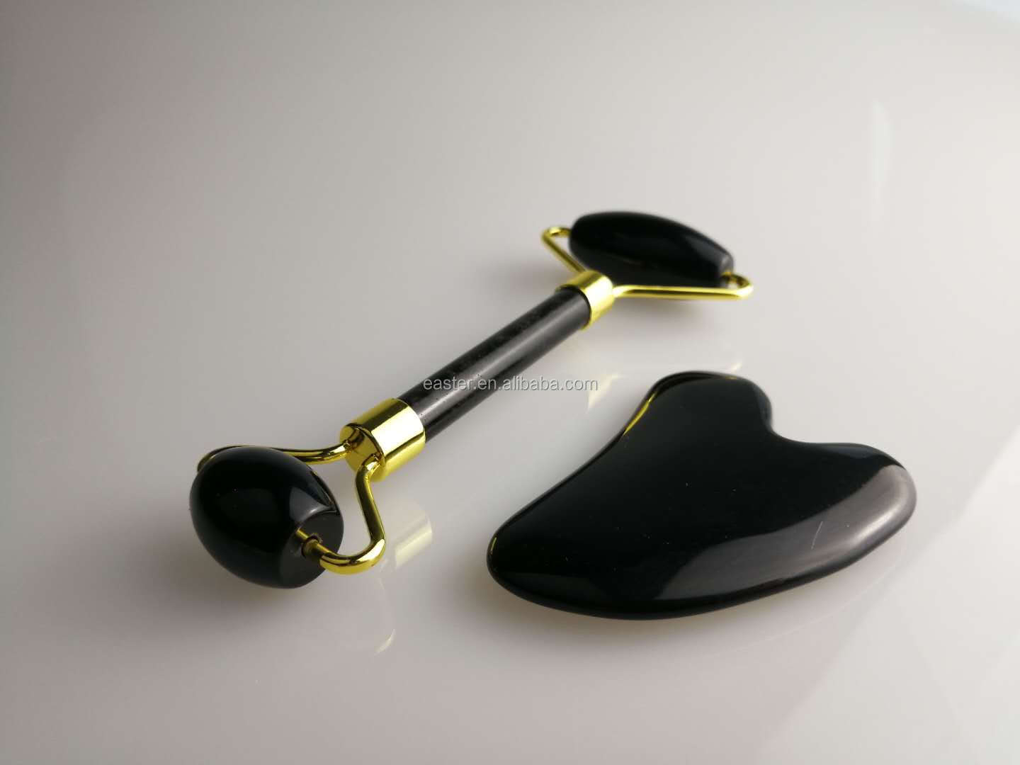 Natural High Quality Black Jade Stone Roller for Facial Massage