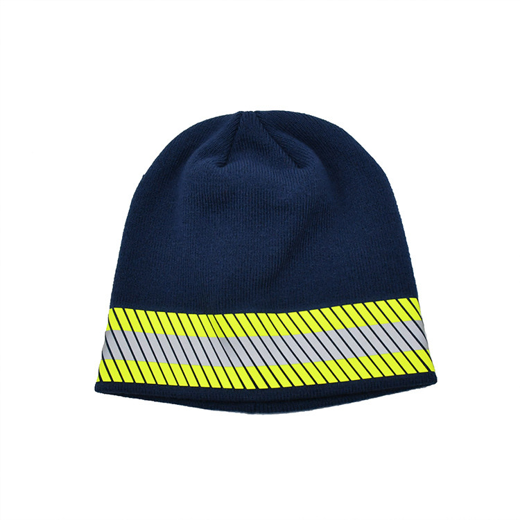 Unisex Football Skull Cap Oem Reflection Logo Running Beanie Winter Polyester Helmet Liner