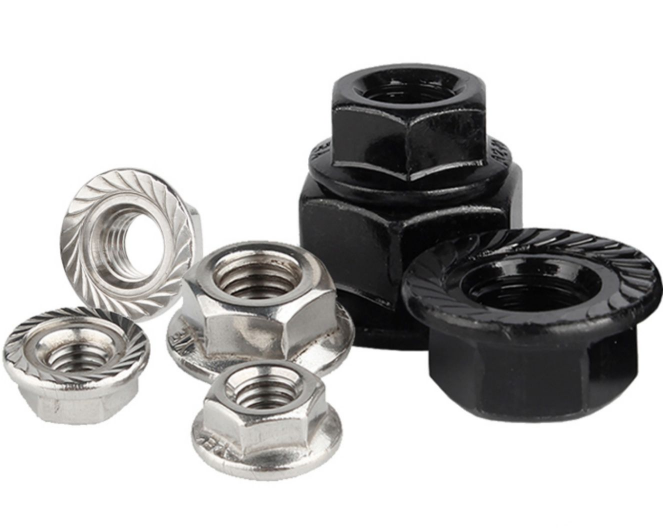 Stainless Steel Flange Nut General Industry M4 M5 M6 M8 M10 M12 Black Yellow Hexagonal