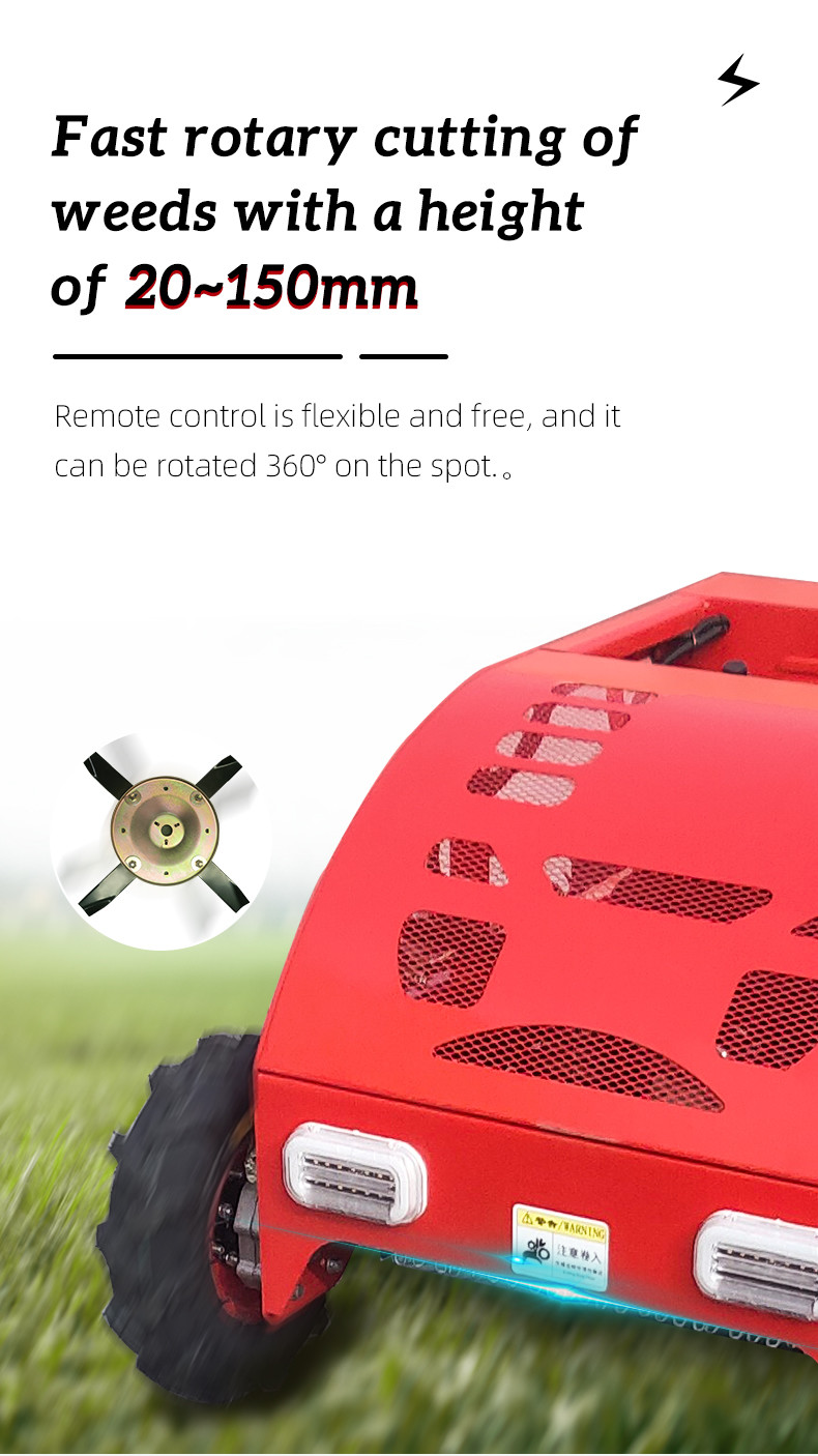 Fast Rotary Cutting Wheeled Electric Automatic Lawn Mower 130kg HT750