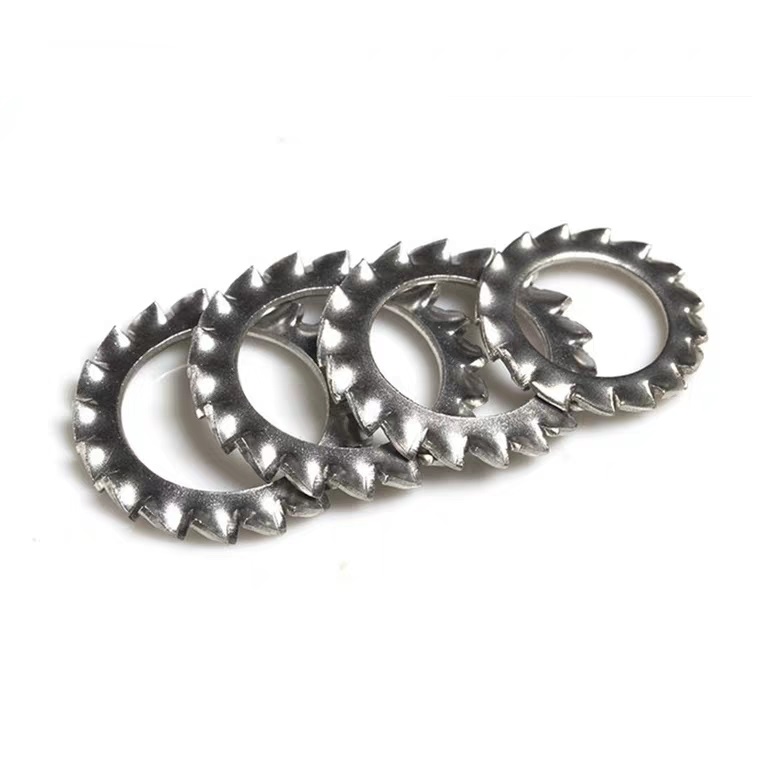 Stainless Steel SS304 Toothed Washer DIN6798A with External Serrated Lock and Plain Finish