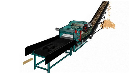 Mobile wood chipper diesel model HYHM1300 capacity 10 to 15 ton per hour