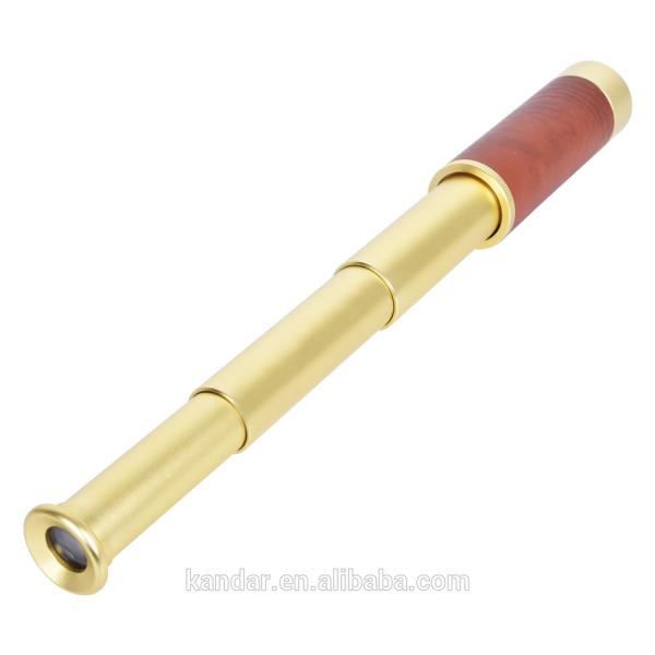38x135mm Nautical Handheld Brass Spyglass Monocular Telescope Optics Expandable 26X32