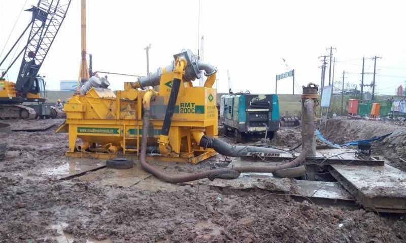 RMT200 Drilling Mud Desander Mini Bored Piling Machine Mud Desilter Cut Point 0.06mm
