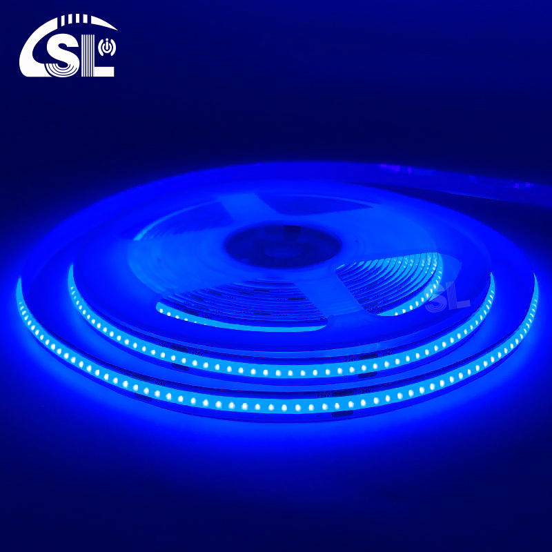 SL- COB-03208DB 8mm PCB Width 180 Degree Viewing Angle Blue LED Light Strip