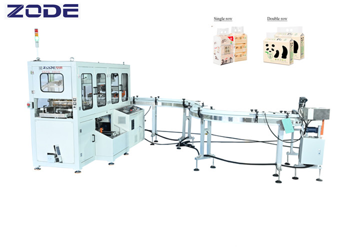 6bags/Row Tissue Paper Packing Machine , 180D Flip Wet Wipes Packaging Machine