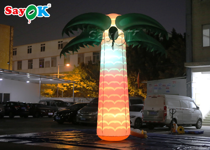 Waterproof Inflatable Lighting Decoration Christmas Coconut Palm Tree Light