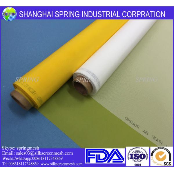 77T High Stability Monofilament Polyester Screen Mesh , White Mesh Roll Anti - Friction