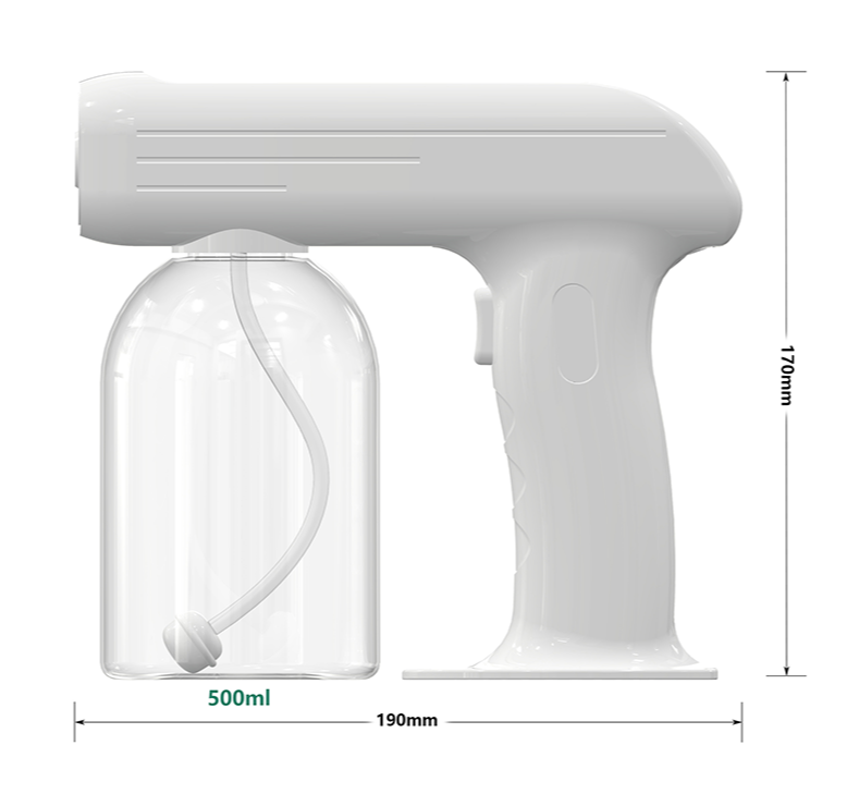 K3-L 2M Disinfect Alcohol Sprayer Wireless Rechargeable Blue Light Nano Atomizer Electric Spray Gun