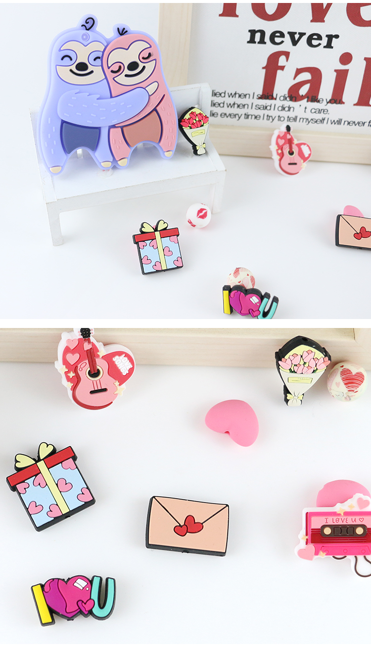 Pink Jewelry Silicone Teething Bead Non Toxic For Baby DIY Gift