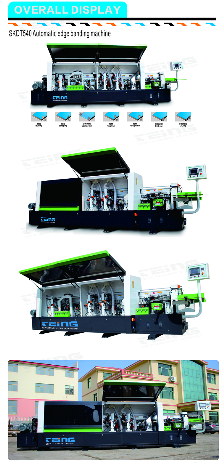 Fully Automatic Edge Bander Machine SKDT540 With Corner Cutting Woodworking Machine
