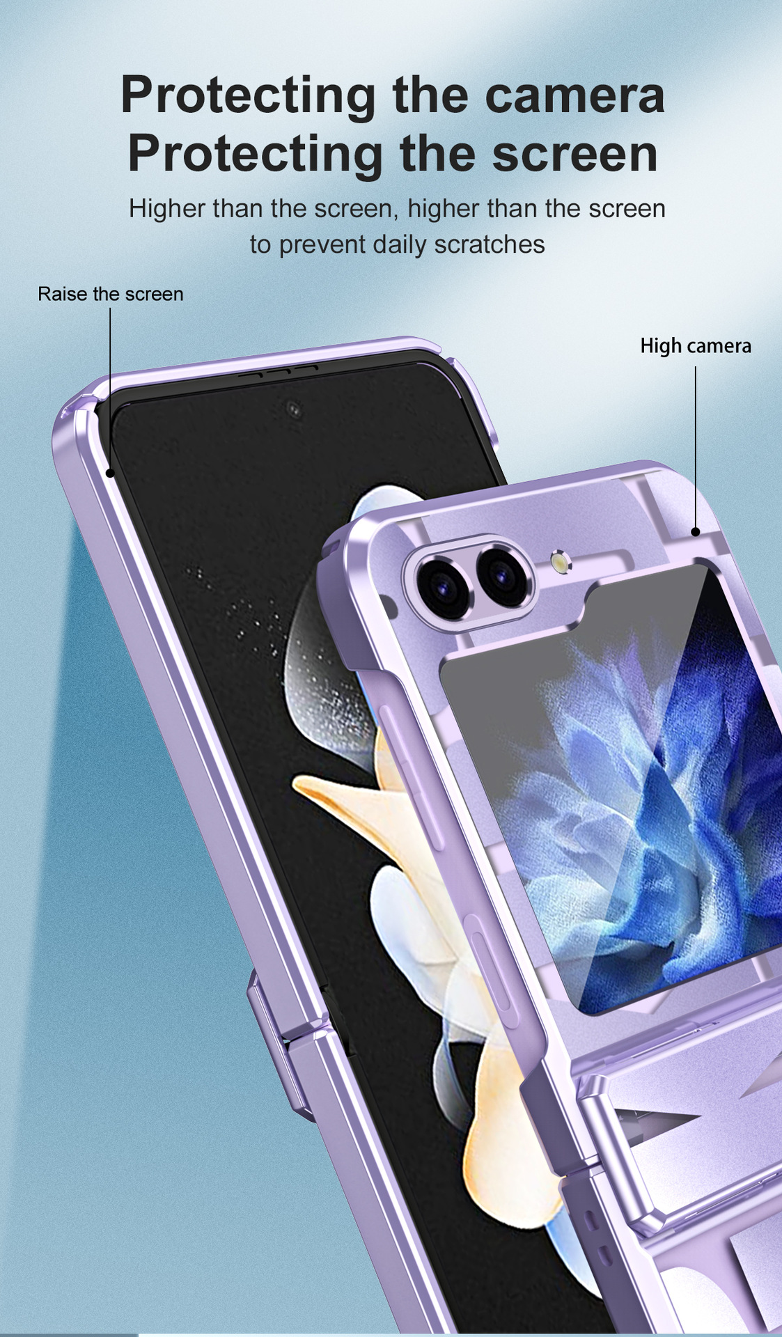 Anti Drop Electroplate PC Cover Samsung Zflip5 Foldable Screen Mobile Phone Case