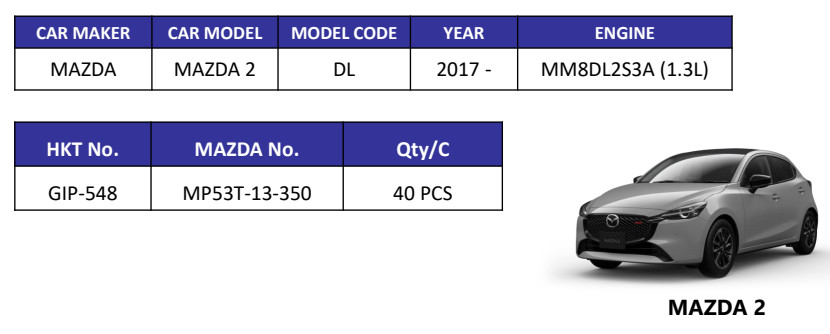 Brushless Type In Tank Fuel Pump Mazda MM8DL2S3A 1.3L