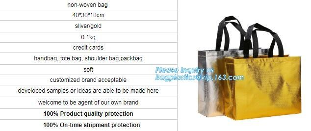 non-woven promotional shopping bag ultrasonic non woven bag, Custom printed tote non woven bag shopping shoulder bag pri