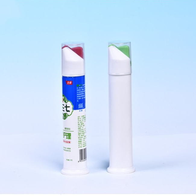 Customized Logo 100ml 110ml PP Airless Pump Tube Bottle for Toothpaste botol plastik