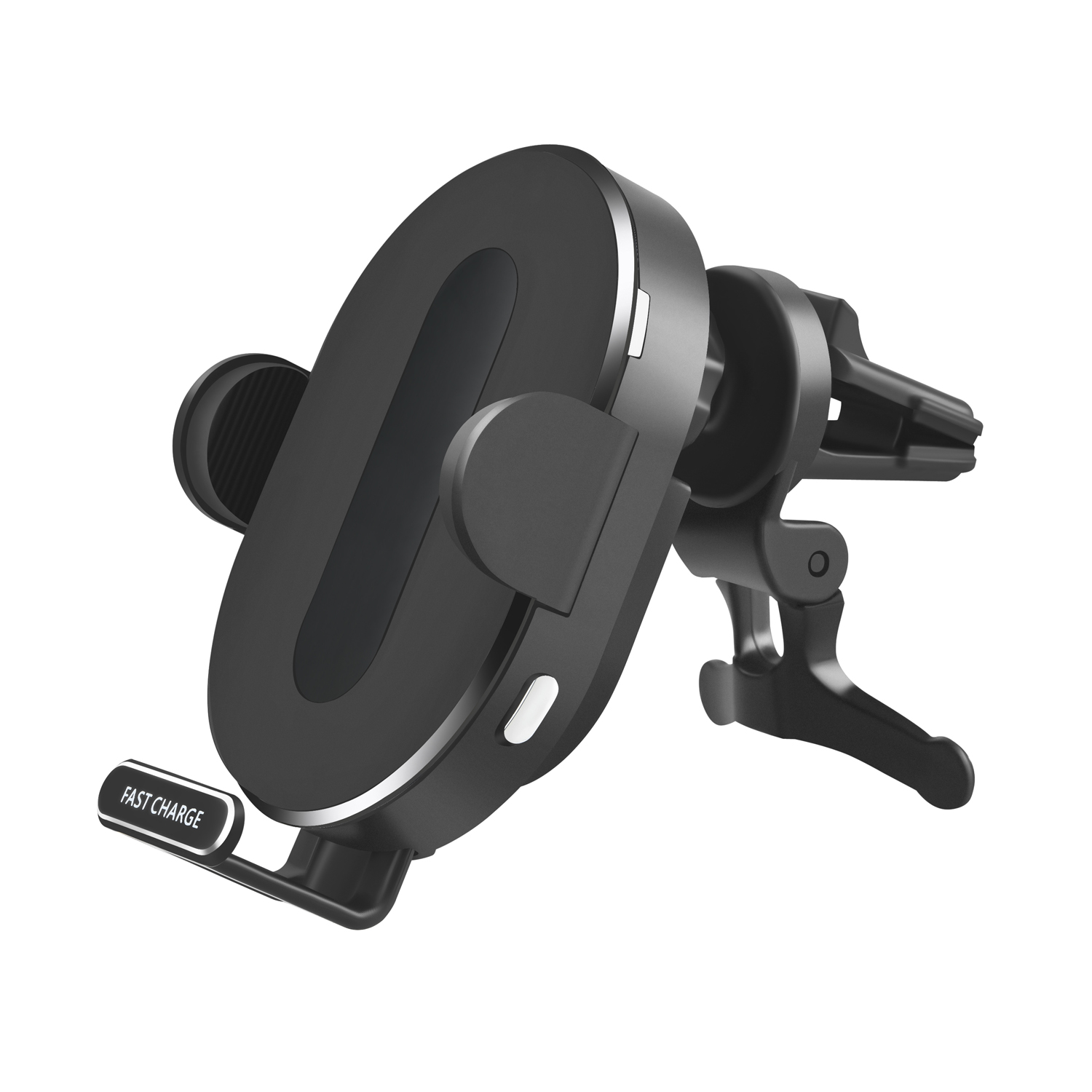 Rubber Oil Coating 360° Rotation 15W Qi Wireless Car Charger