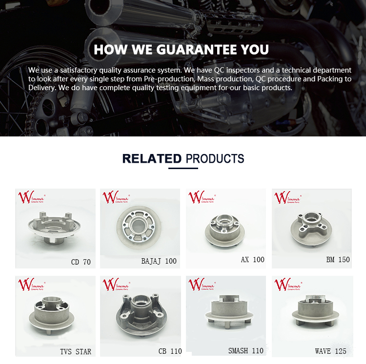 Motorcycle Wheel Hub CB110 Rear Wheel Hub Buffer Silver Color Wholesale Chinese