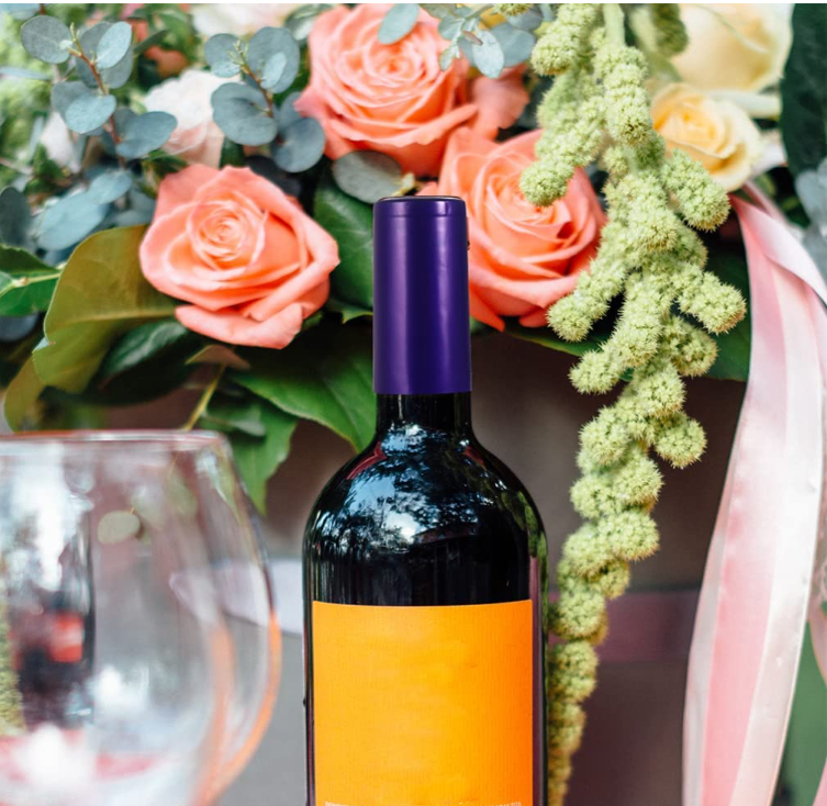 Glass Wine Bottle Set Top Cap Film Packaging Customized Bottle Color and Size Accepted
